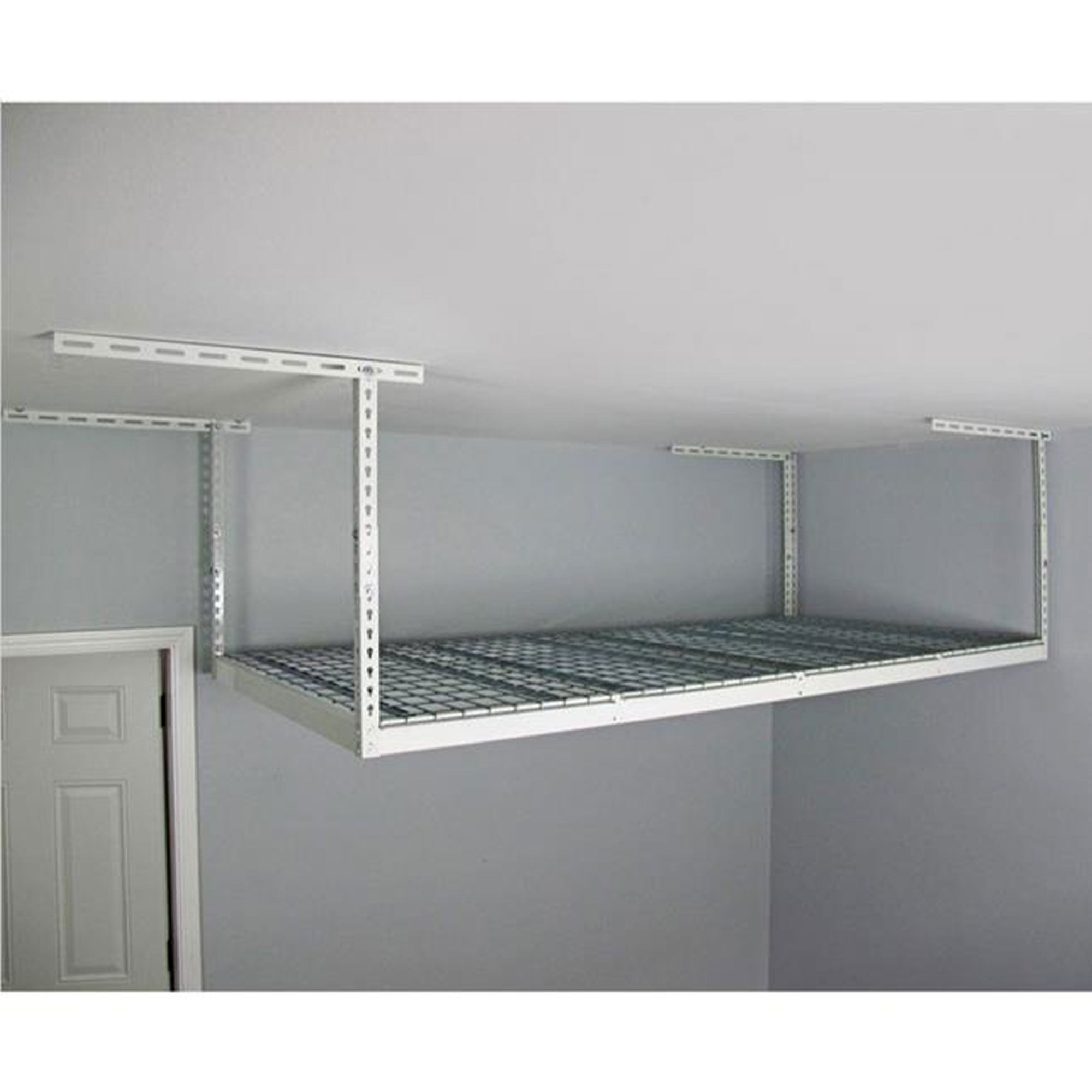 MonsterRax 4' x 6' Overhead Garage Storage Rack Up to 500 lbs, White (Open Box) - VMInnovations