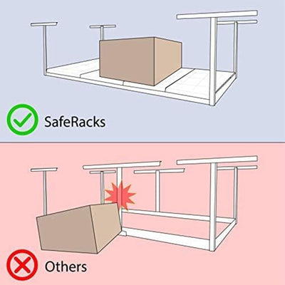 MonsterRax 3' x 8' Overhead Garage Storage Rack Holds Up to 450 Pounds, White