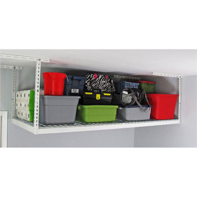 MonsterRax 3' x 8' Overhead Garage Storage Rack Holds Up to 450 Pounds, White