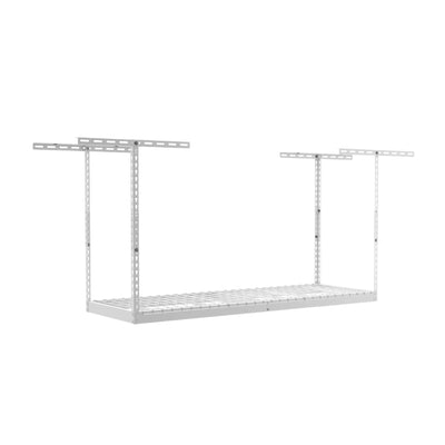 SafeRacks 2' x 6' Overhead Garage Storage Rack Holds Up to 300 Pounds, White