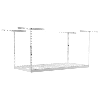 SafeRacks 2' x 8' Overhead Garage Storage Rack Holds Up to 400 Pounds, White
