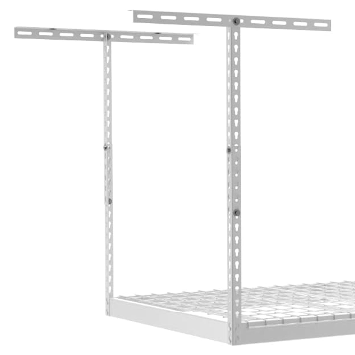SafeRacks 2' x 8' Overhead Garage Storage Rack Holds Up to 400 Pounds, White