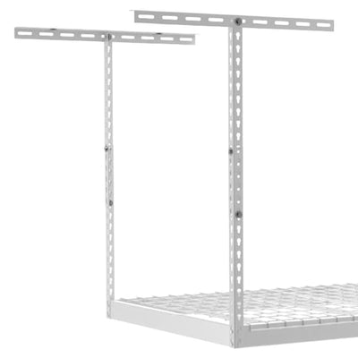 SafeRacks 2' x 8' Overhead Garage Storage Rack Holds Up to 400 Pounds, White