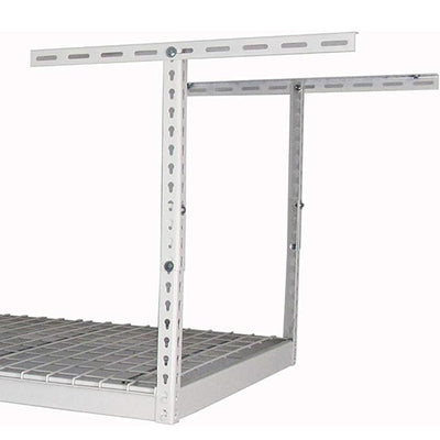 SafeRacks 3' x 8' Overhead Garage Storage Rack Holds Up to 500 Pounds, White