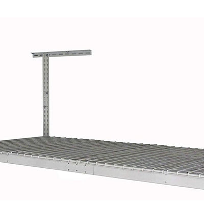 SafeRacks 3' x 8' Overhead Garage Storage Rack Holds Up to 500 Pounds, White