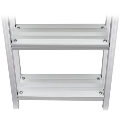 RecPro 3Step Angled Aluminum Pontoon Dock and Boat Boarding Ladder, Silver(Used) - VMInnovations