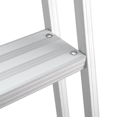 RecPro 4 Step Aluminum Pontoon Dock & Boat Boarding Ladder, Silver (Open Box) - VMInnovations