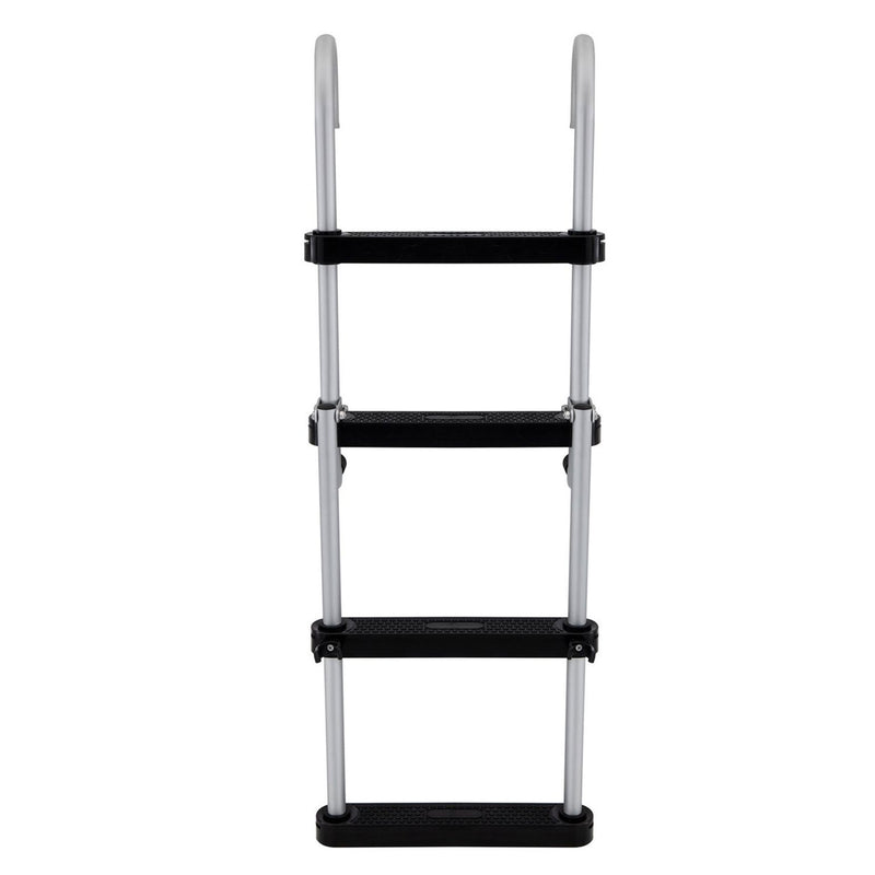 RecPro Space Saving Aluminum 4-Step Boat Ladder w/Plastic Steps (Open Box)