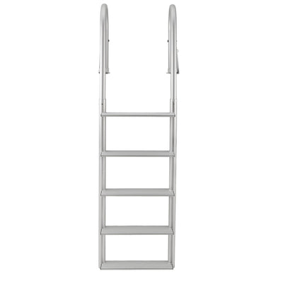 RecPro 5 Step Aluminum Dock Pier Attachment Flip Up Ladder (Open Box) - VMInnovations