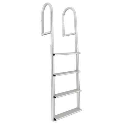 RecPro 4 Step Aluminum Marine Grade Dock and Pier Stationary Ladder (Open Box) - VMInnovations
