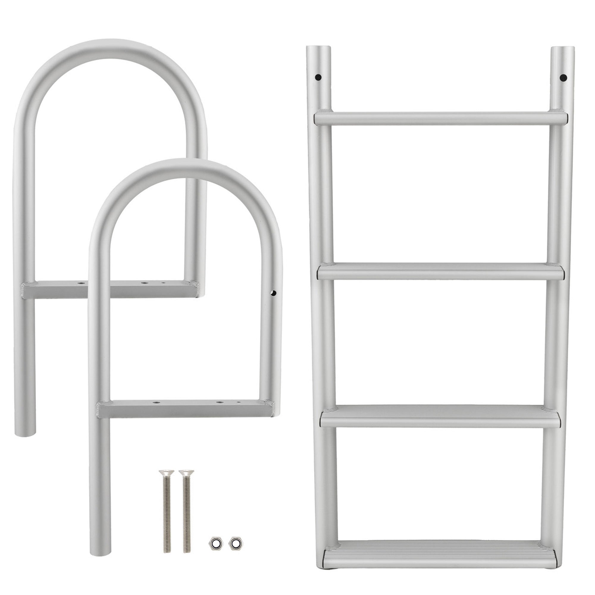 RecPro 4 Step Aluminum Marine Grade Dock and Pier Stationary Ladder (Open Box) - VMInnovations