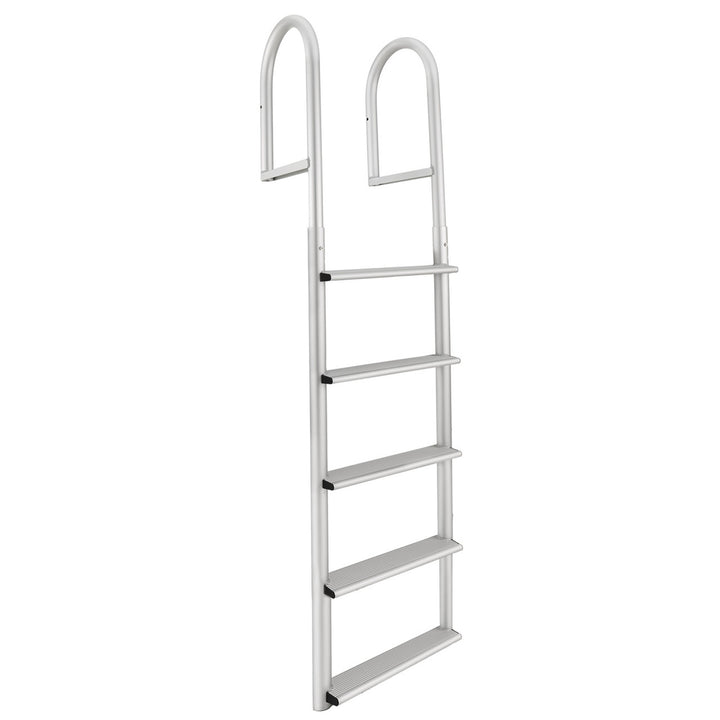 RecPro 5 Step Aluminum Marine Grade Dock and Pier Ladder, Silver (Open Box)