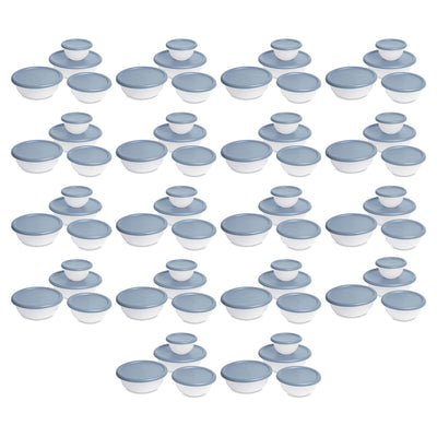 Sterilite Nesting Mixing Covered Bowl Set with Lids, Washed Blue (Set of 18) - VMInnovations