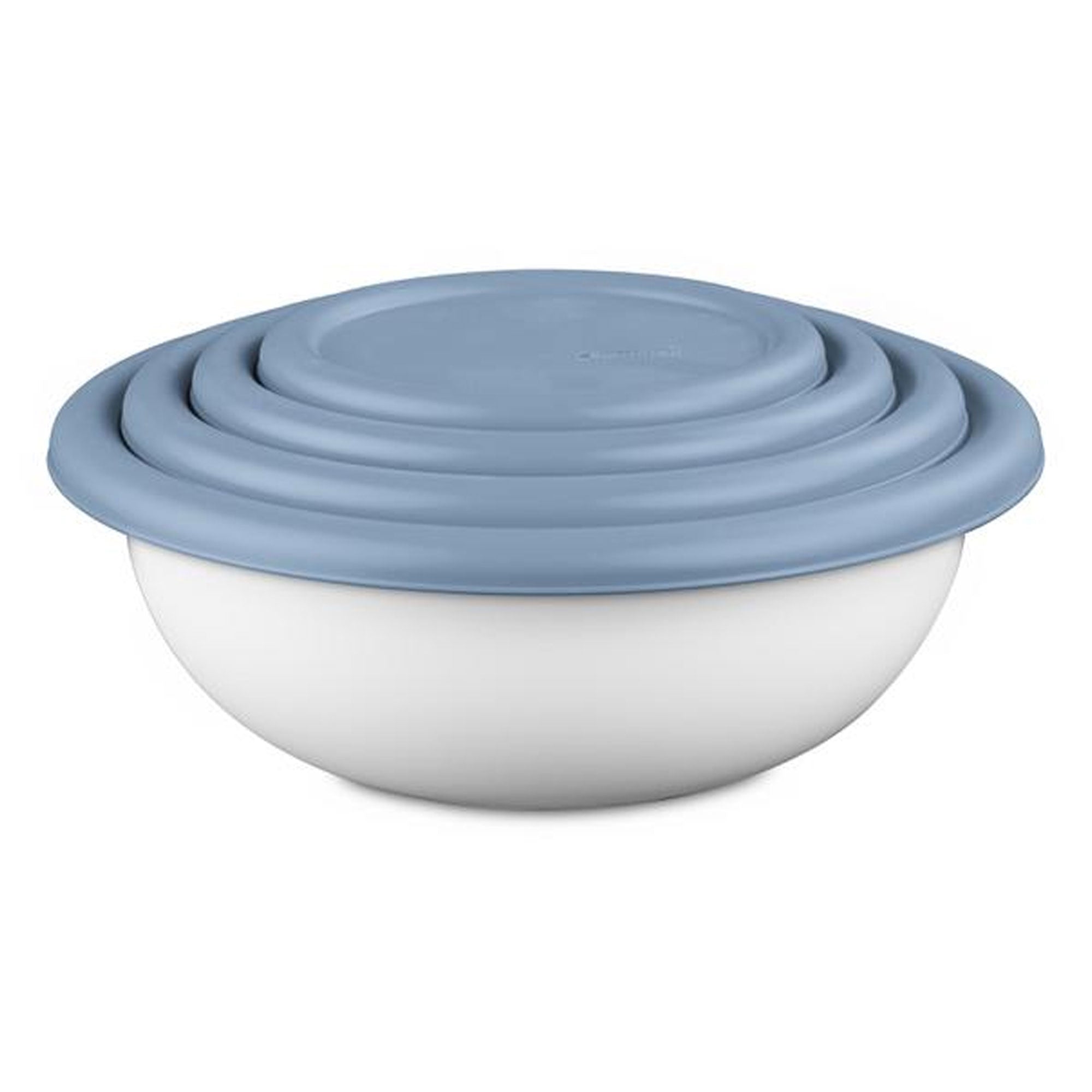 Sterilite Nesting Mixing Covered Bowl Set with Lids, Washed Blue (Set of 18) - VMInnovations