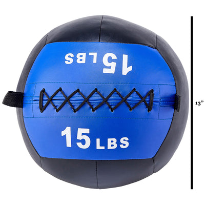 Signature Fitness Weighted Medicine Wall Ball Full Body Workout, 15 lb (Used) - VMInnovations