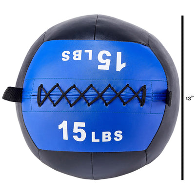 Signature Fitness Weighted Medicine Wall Ball Full Body Workout Equipment, 15 lb
