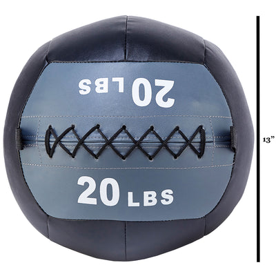 Signature Fitness Weighted Medicine Wall Ball Full Body Workout Equipment, 20 lb