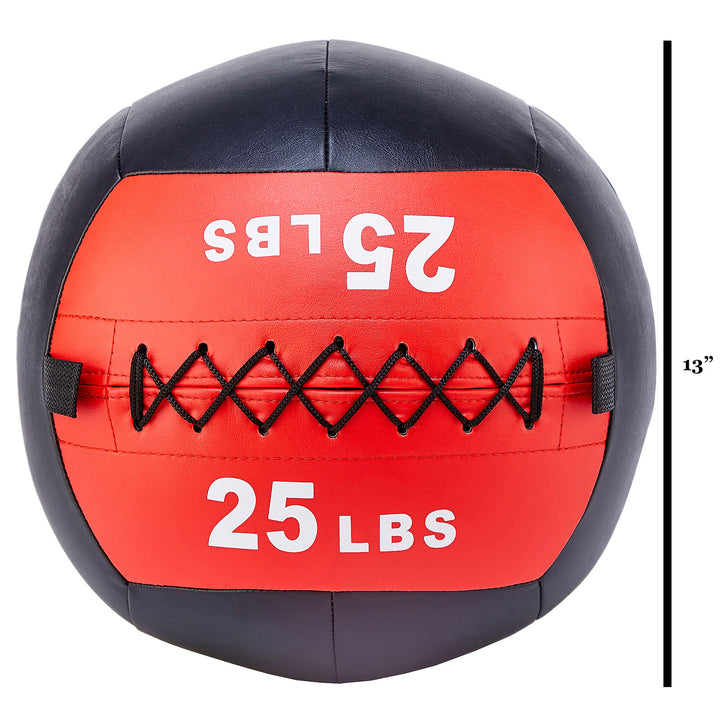 Signature Fitness Weighted Medicine Wall Ball Full Body Workout, 25lb (Open Box)