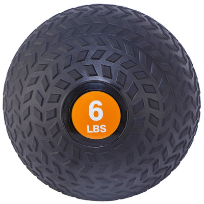 Signature Fitness Weighted Slam Ball Full Body Workout Equipment, 6 lb, Black