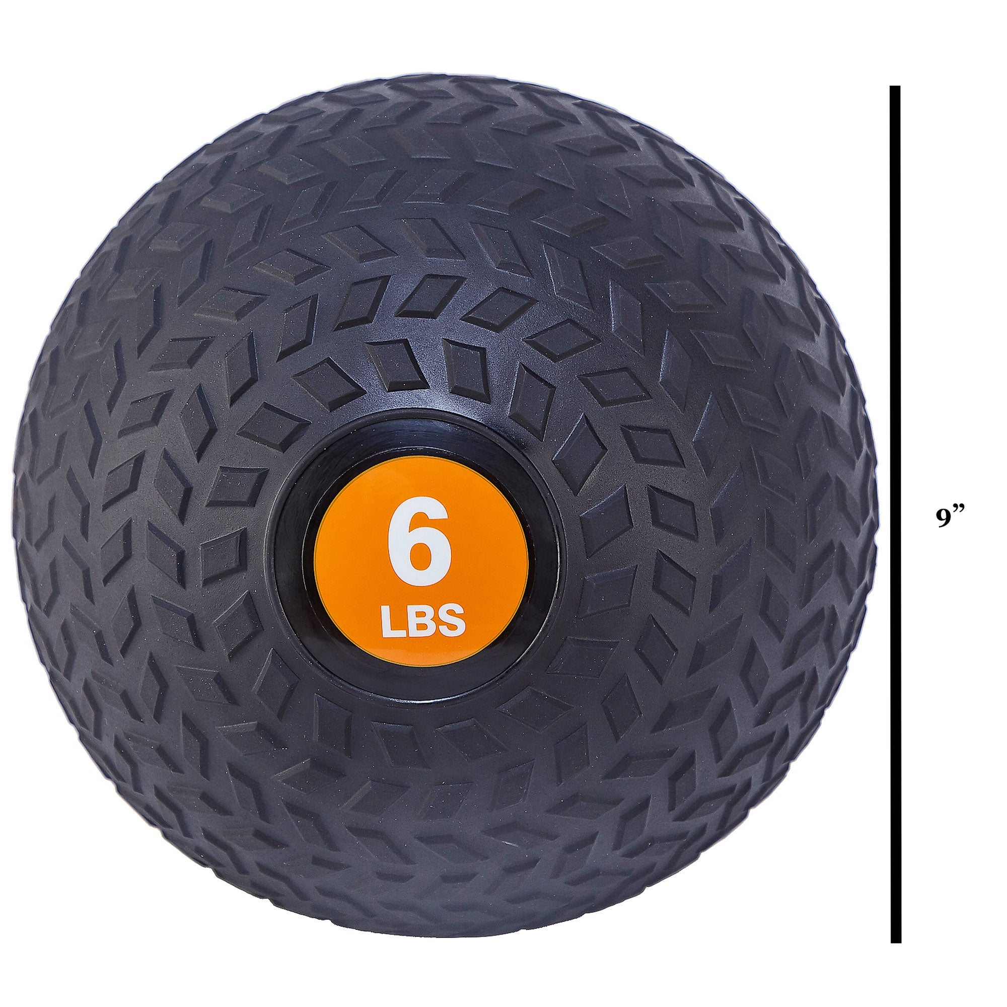 Signature Weighted Slam Ball Full Body Workout Equipment, 6lb, Black (Open Box) - VMInnovations