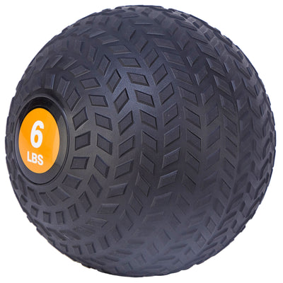 Signature Weighted Slam Ball Full Body Workout Equipment, 6lb, Black (Open Box) - VMInnovations