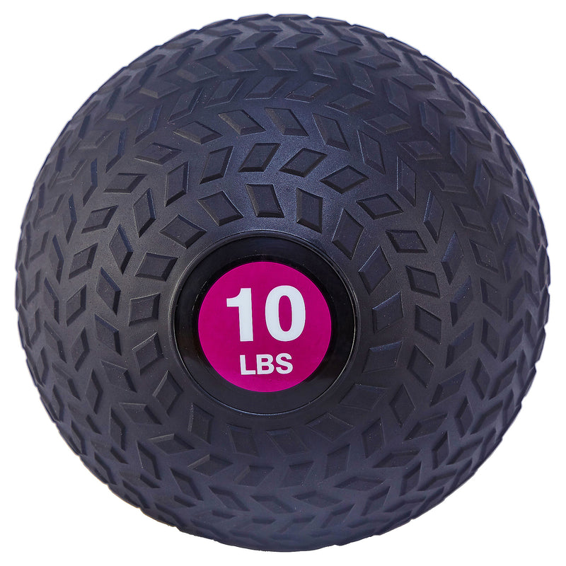 Signature Fitness Weighted Slam Ball Full Body Workout Equipment, 10 lb, Black