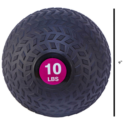 Signature Fitness Weighted Slam Ball Full Body Workout Equipment, 10 lb, Black