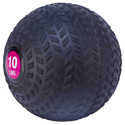 Signature Fitness Weighted Slam Ball Full Body Workout Equipment, 10 lb, Black