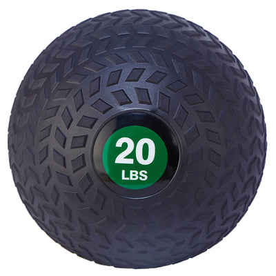 Signature Fitness Weighted Slam Ball Full Body Workout Equipment, 20 lb, Black