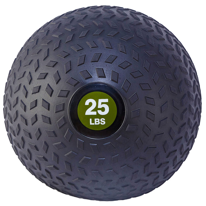 Signature Weighted Slam Ball Full Body Workout Equipment, 25 lb, Black (Used)