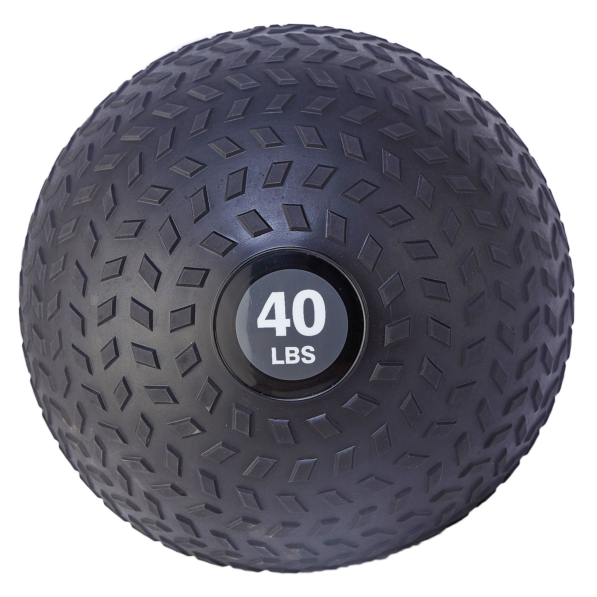 Signature Weighted Slam Ball Full Body Workout Equipment, 40 lb, Black(Open Box) - VMInnovations