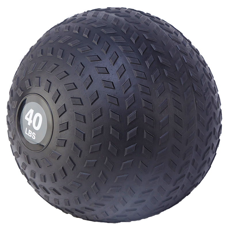 Signature Fitness Weighted Slam Ball Full Body Workout Equipment, 40 lb, Black