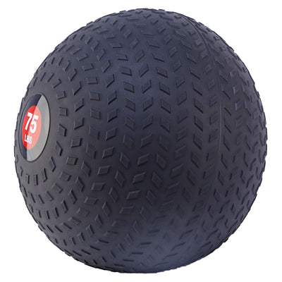 Signature Fitness Weighted Slam Ball Full Body Workout Equipment, 75 lb, Black