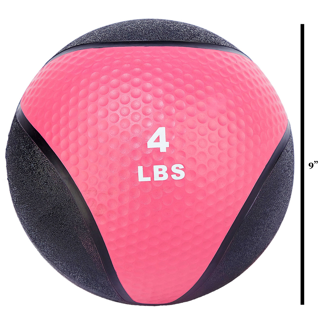 Signature Weighted Medicine Ball Full Body Workout Equipment, 4lb (Open Box)