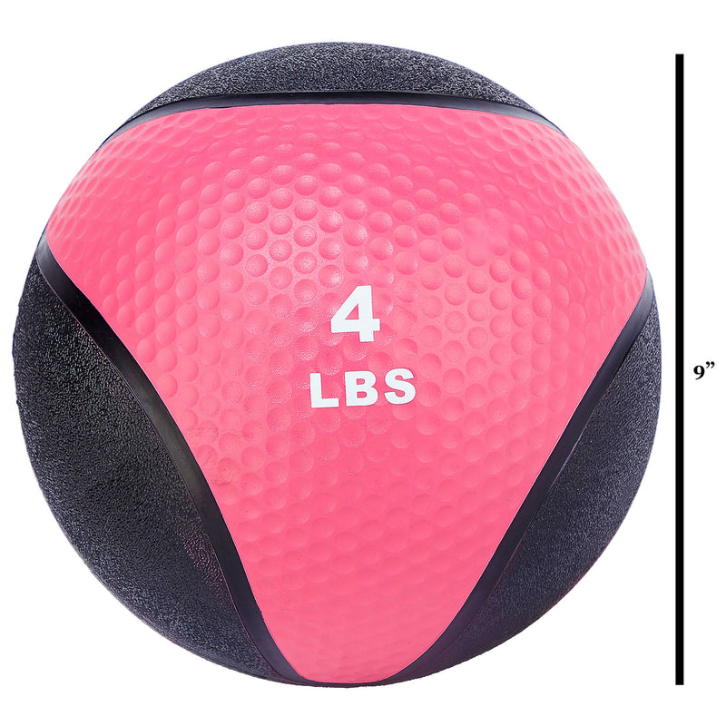 Signature Fitness Weighted Medicine Ball Full Body Workout Equipment, 4 Pound