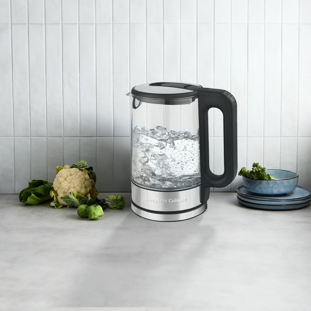 Complete Cuisine Electric Kettle w/Temp Control, 1.7 Liters (Open Box)