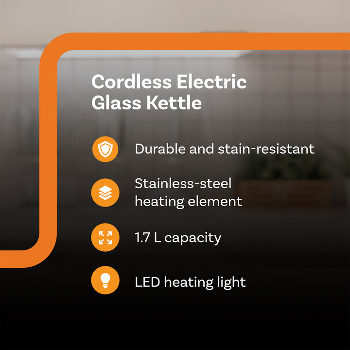 Complete Cuisine CC-EK-1000 Standard Electric Tea Kettle, 1.7 Liters