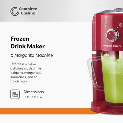 Complete Cuisine SBL-1208A Frozen Margarita Machine, 35-Ounce Pitcher, Red - VMInnovations