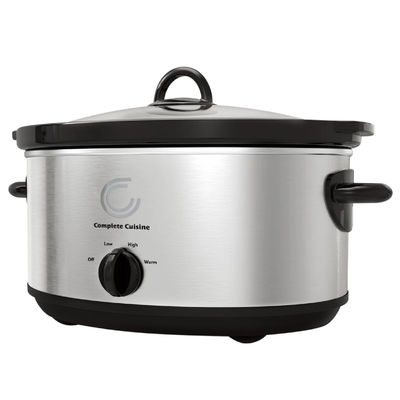 Complete Cuisine 7-Quart Oval Stainless-Steel Slow Cooker(Open Box)