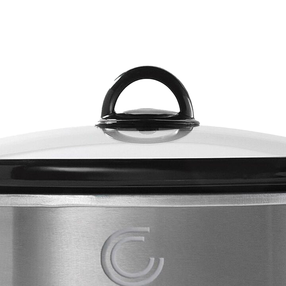 Complete Cuisine CC-SL-6000-SS 6-Quart Oval Stainless-Steel Slow Cooker