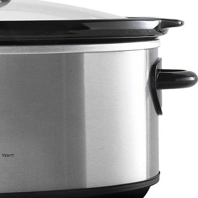 Complete Cuisine CC-SL-6000-SS 6-Quart Oval Stainless-Steel Slow Cooker - VMInnovations