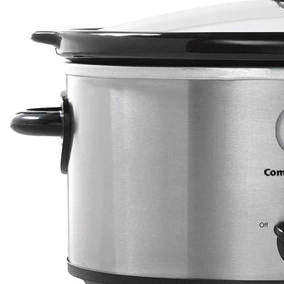 Complete Cuisine CC-SL-6000-SS 6-Quart Oval Stainless-Steel Slow Cooker - VMInnovations