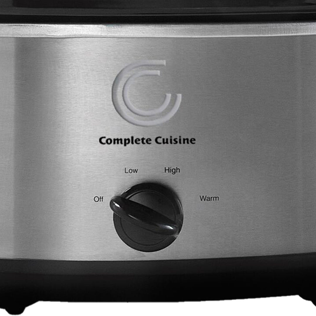 Complete Cuisine CC-SL-6000-SS 6-Quart Stainless-Steel Slow Cooker (Open Box)