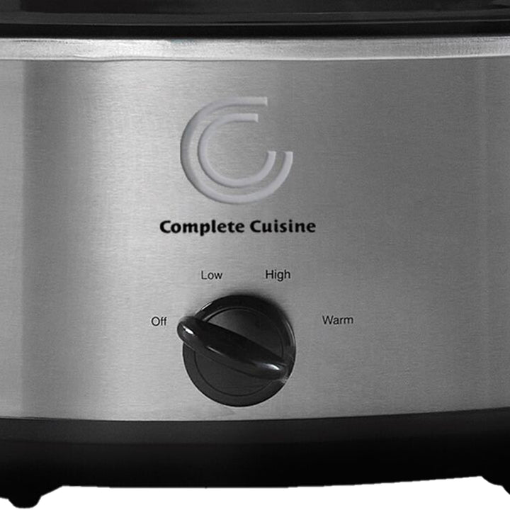 Complete Cuisine CC-SL-6000-SS 6-Quart Stainless-Steel Slow Cooker (Open Box)