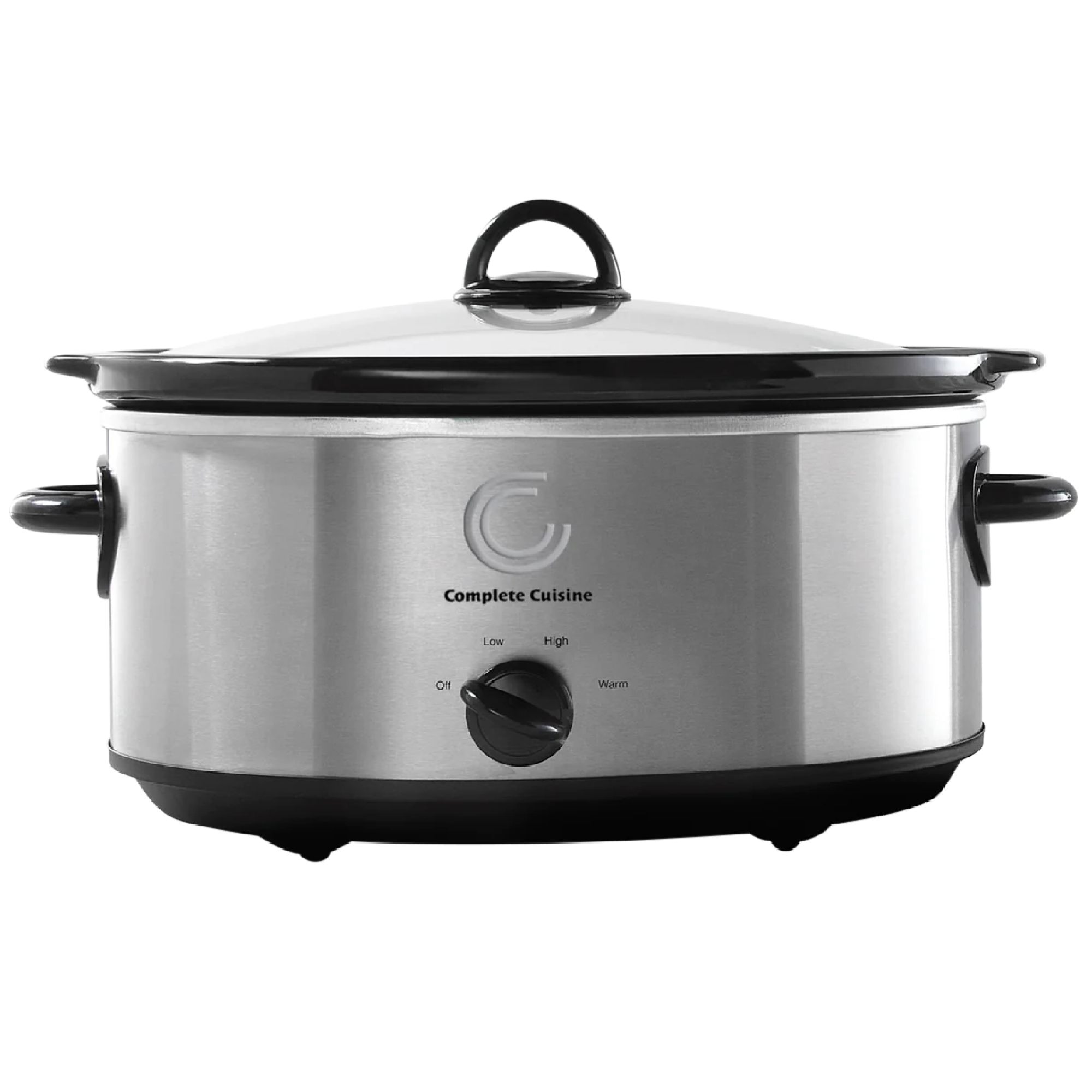 Complete Cuisine CC-SL-6000-SS 6-Quart Oval Stainless-Steel Slow Cooker - VMInnovations
