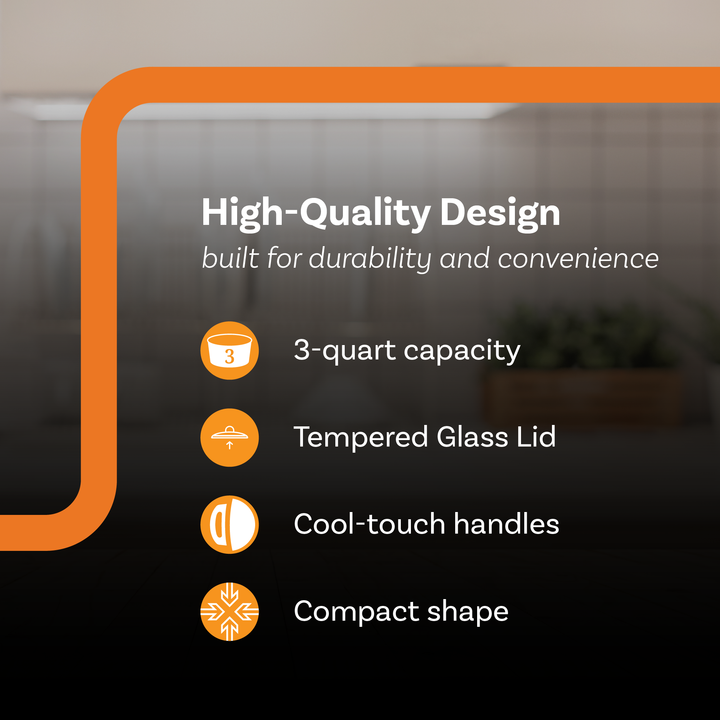 Complete Cuisine CC-3000-SL 3-Quart Round Stainless-Steel Slow Cooker - VMInnovations