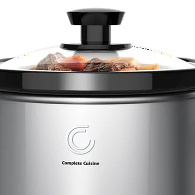 Complete Cuisine CC-1500-SL 1 1/2-Quart Round Stainless-Steel Slow Cooker - VMInnovations