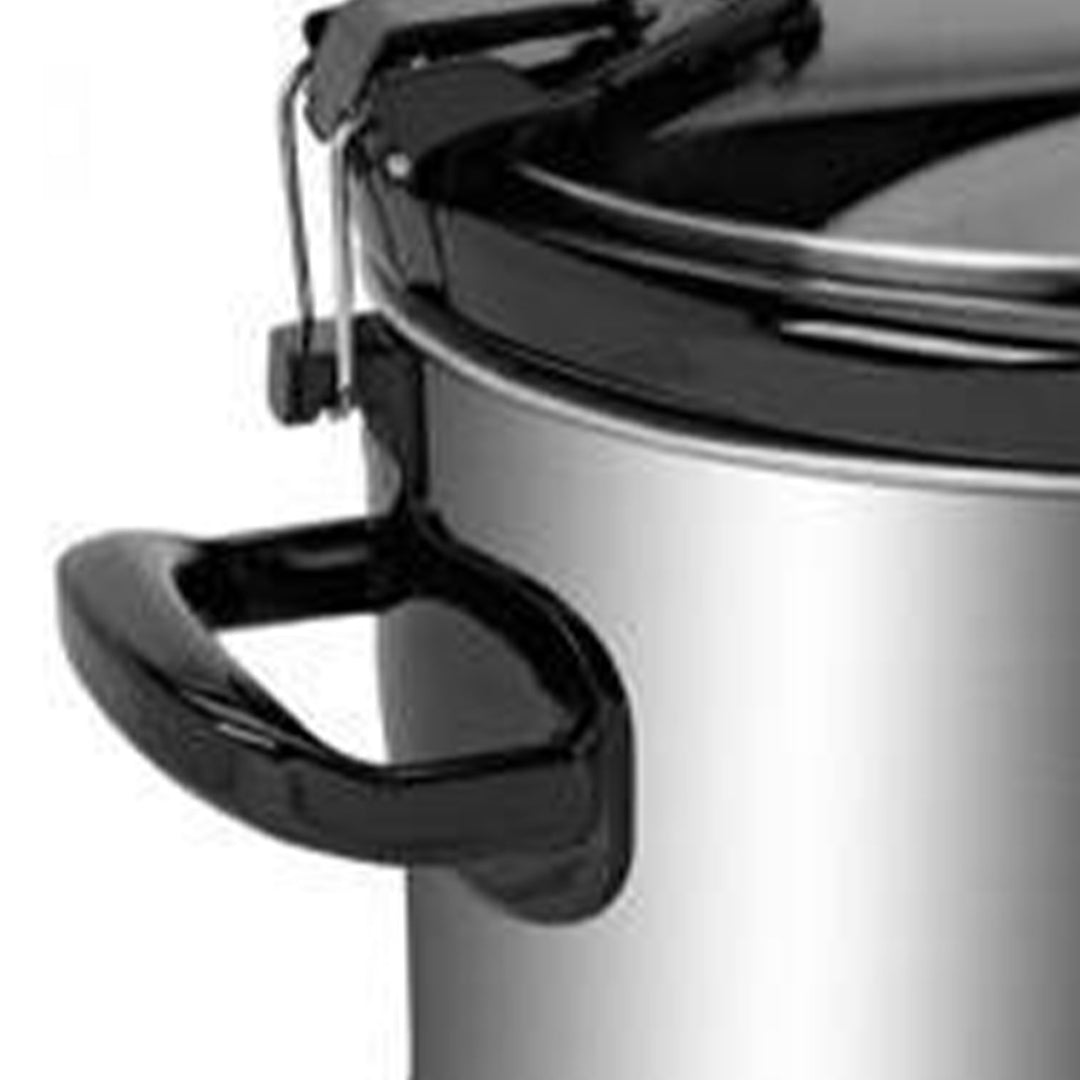 Complete Cuisine CC-SL-6100-LL-SS 6-Quart Oval Slow Cooker Pot with Locking Lid