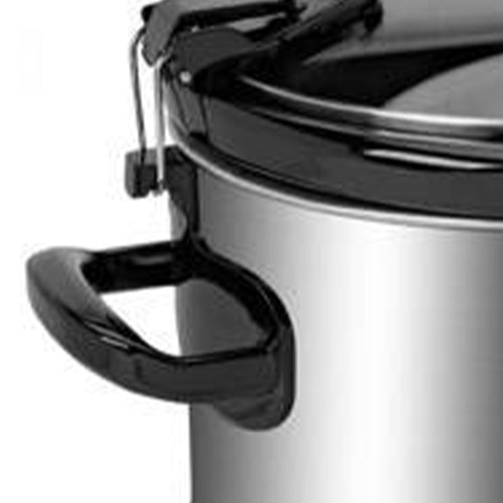 Complete Cuisine CC-SL-6100-LL-SS 6-Quart Oval Slow Cooker Pot with Locking Lid