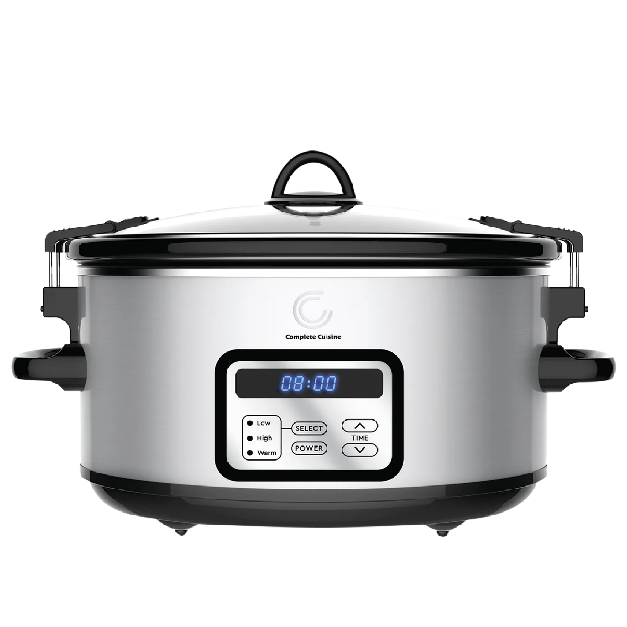 Complete Cuisine CC-6300PG-SS Digital 6-Quart Oval Slow Cooker (Open Box) - VMInnovations